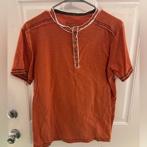 Seven Souls Western Graphic Henley Shirt Size Large